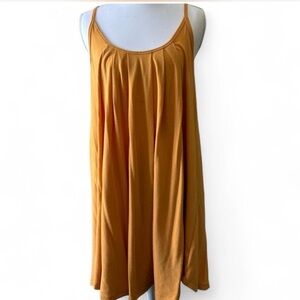 Yellow Sleeveless Scoop Neck Slip Top